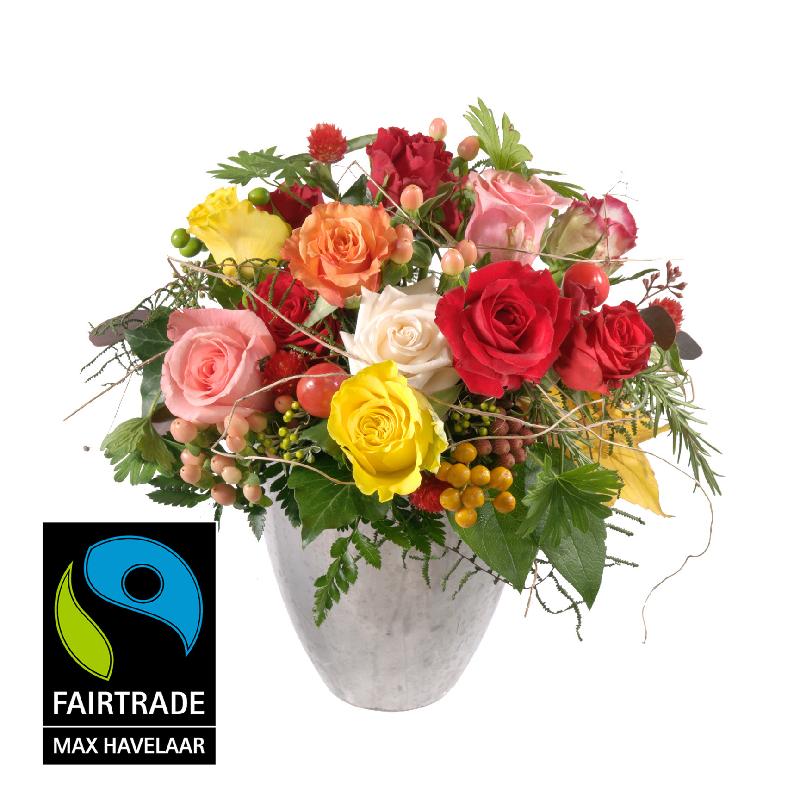 Bouquet de fleurs Bellissima ... with Fairtrade Max Havelaar-Roses, small bloo