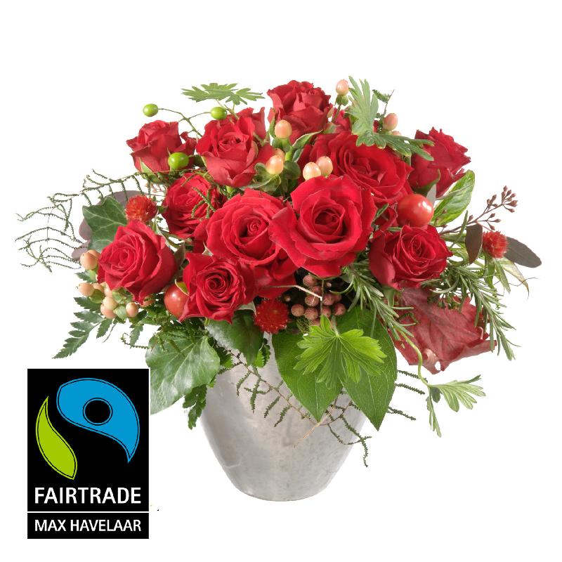 Bouquet de fleurs For my Sweetheart, with Fairtrade Max Havelaar-Roses, small
