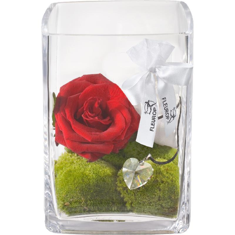 Bouquet de fleurs For my Love, with Swarovski® crystal heart