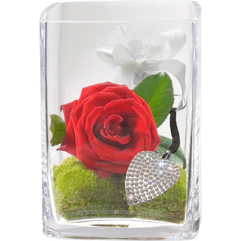 Bouquet de fleurs Key to My Heart, incl. key ring with 112 Swarovski® crystals