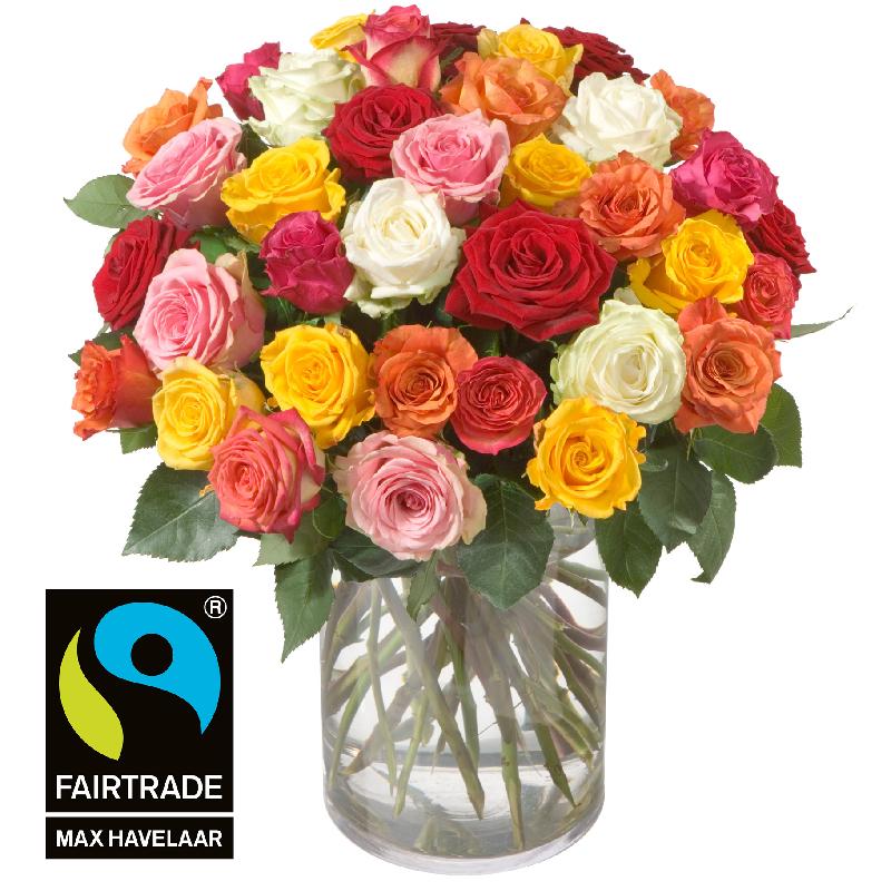 Bouquet de fleurs 36 Mixed Fairtrade Max Havelaar-Roses