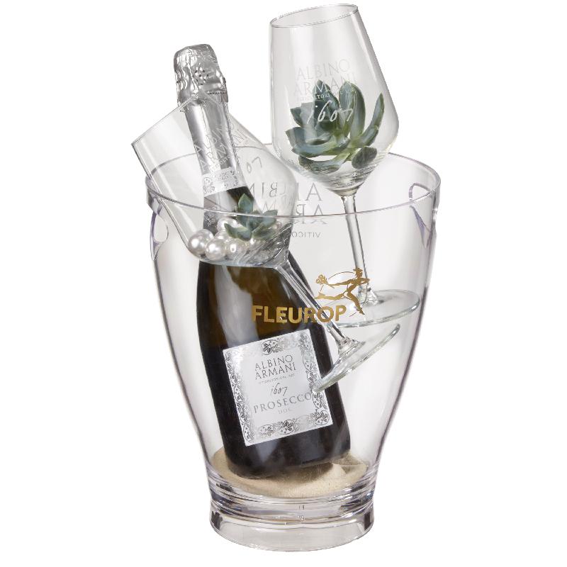 Bouquet de fleurs Stylish: Prosecco Albino Armani DOC (75 cl) incl. ice bucket Bouquet de fleurs Stylish: Prosecco Albino Armani DOC (75 cl) incl. ice bucket