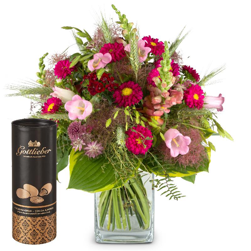 Bouquet de fleurs Flower Kiss with Gottlieber cocoa almonds
