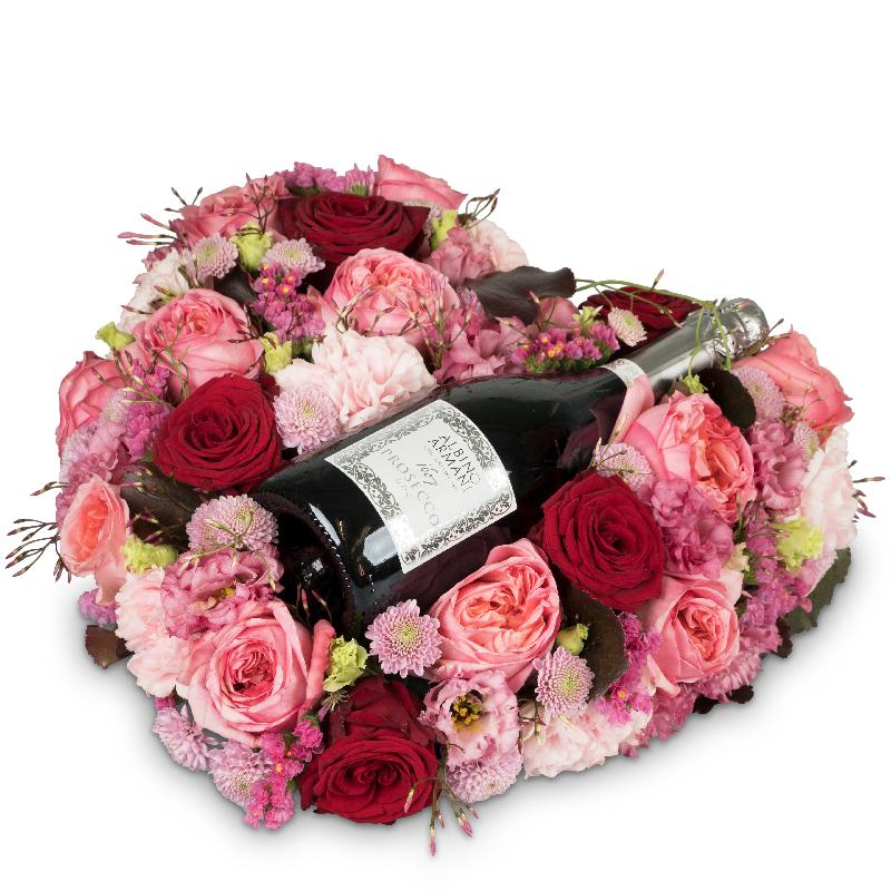 Bouquet de fleurs Touched Deeply with Prosecco Albino Armani DOC (75 cl)