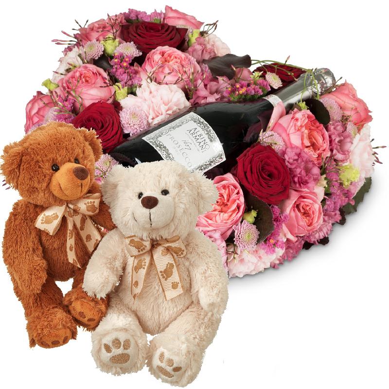 Bouquet de fleurs Touched Deeply with Prosecco Albino Armani DOC (75 cl) with