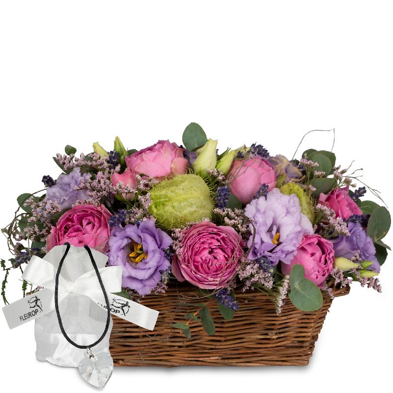 Bouquet de fleurs Fragrant Poetry with Swarovski® crystal heart