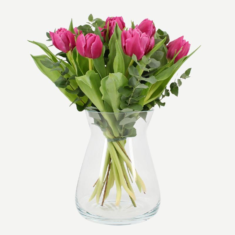 Bouquet de fleurs Dark pink tulips