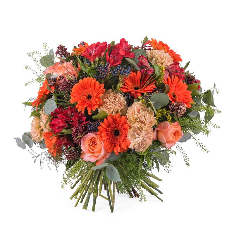Bouquet de fleurs Mixed bouquet in orange shades