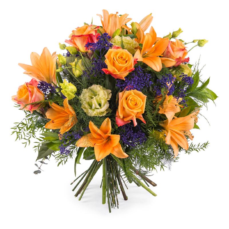 Bouquet de fleurs Special bouquet with orange roses