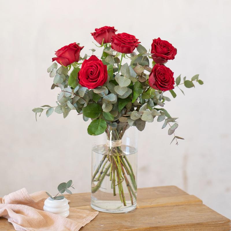 Bouquet de fleurs Bouquet of 6 red roses Bouquet de fleurs Bouquet of 6 red roses