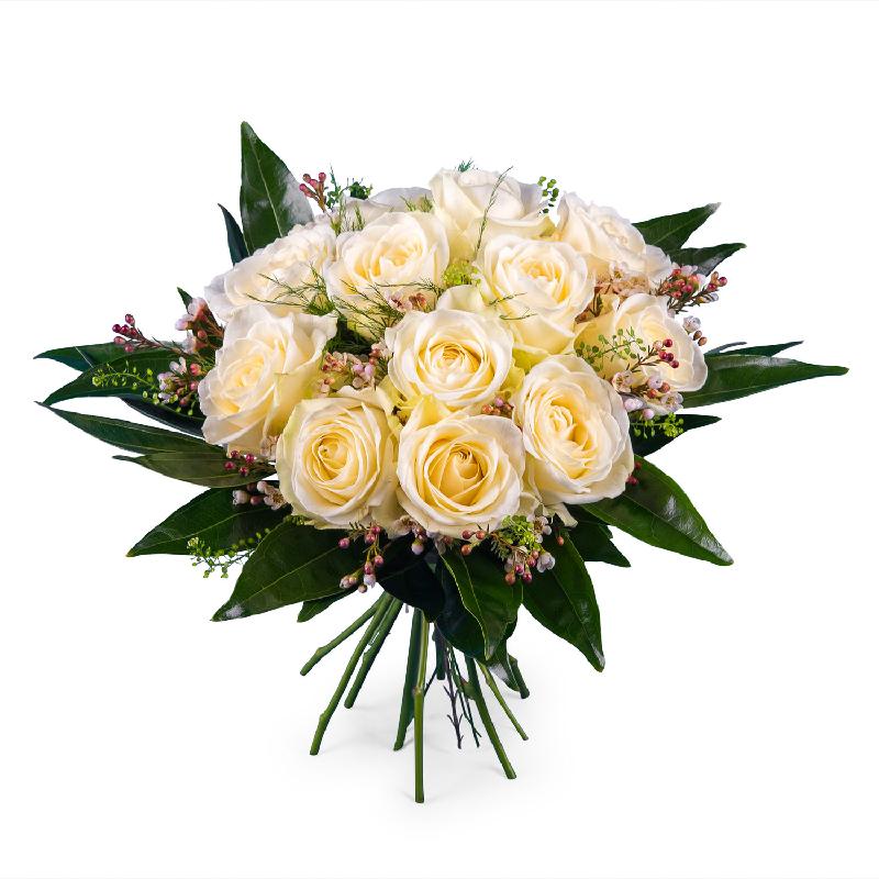 Bouquet de fleurs 12 Short-stemmed White Roses