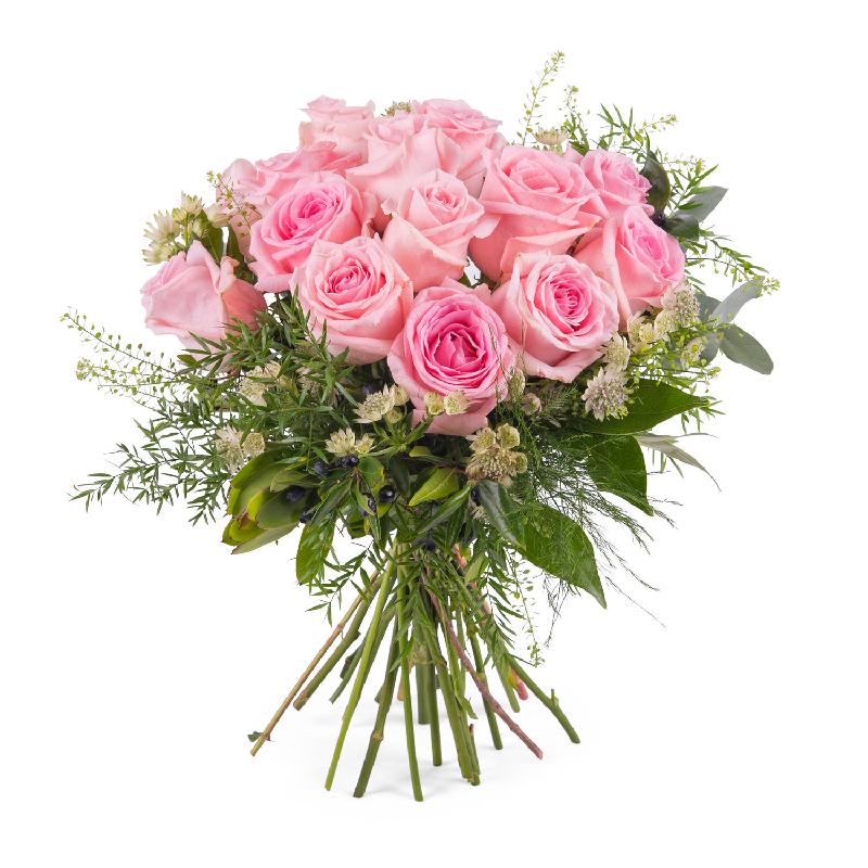 Bouquet de fleurs 15 Short-stemmed Pink Roses