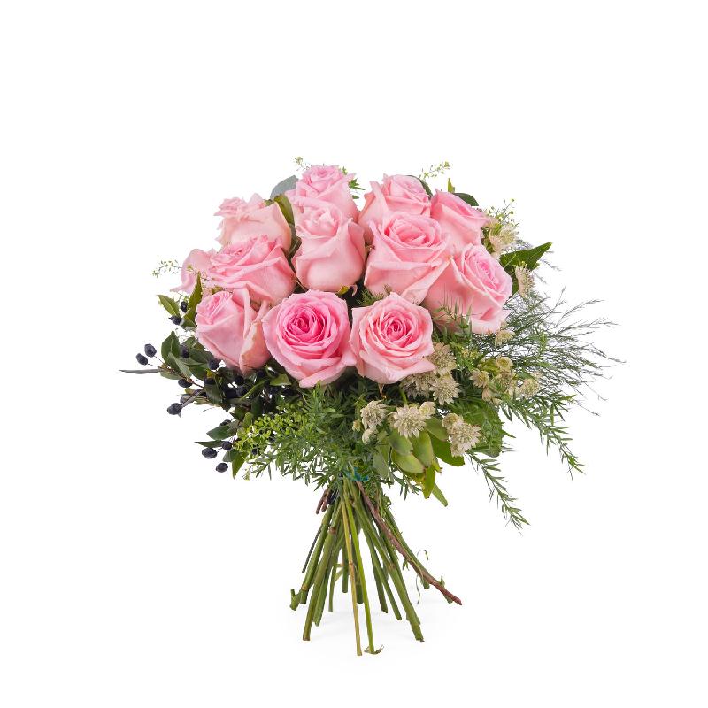 Bouquet de fleurs 12 Short-stemmed Pink Roses