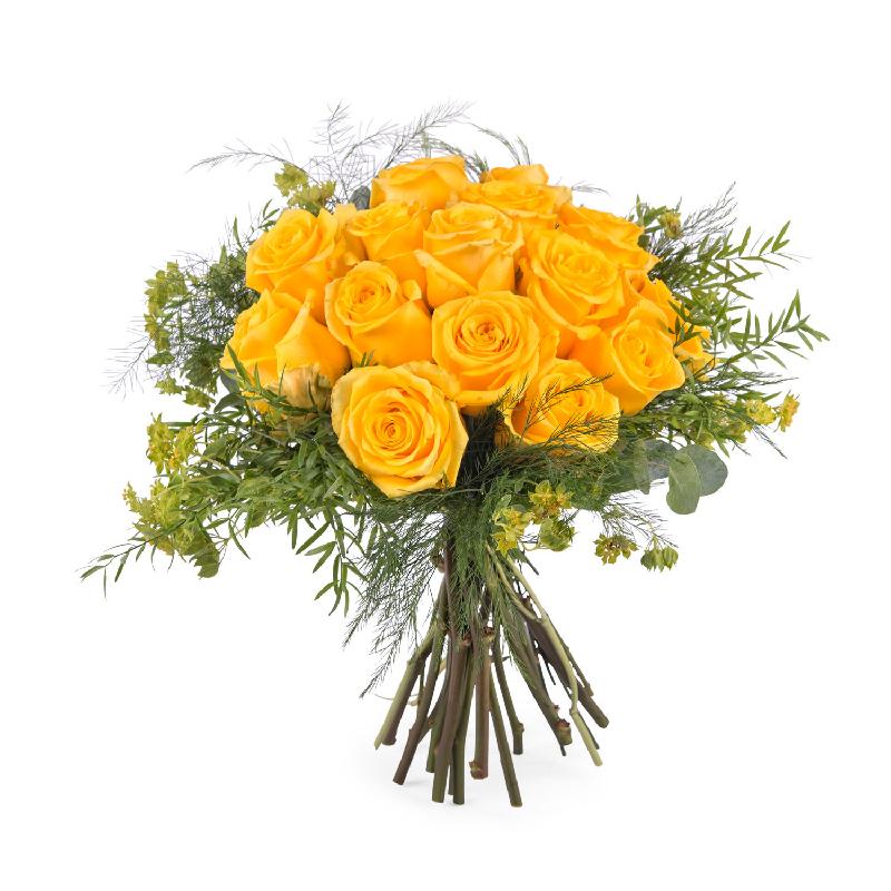Bouquet de fleurs 15 Short-stemmed Yellow Roses