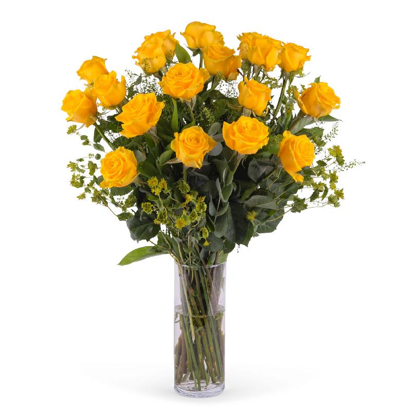 Bouquet de fleurs 18 Long-stemmed Yellow Roses