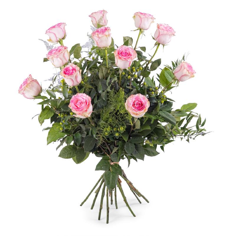 Bouquet de fleurs 12 Long-stemmed Pink Roses