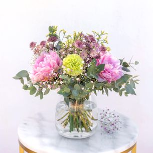 Bouquet de fleurs Chanson douce - avec pivoines