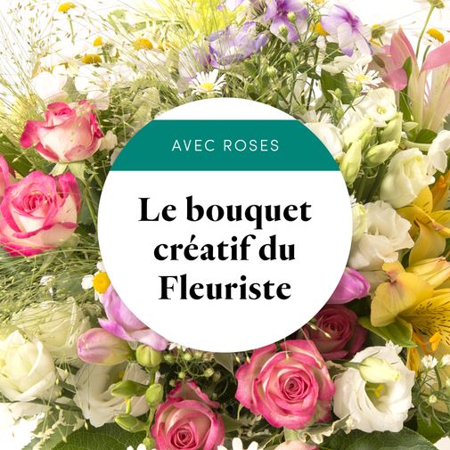 Bouquet de fleurs Bouquet du fleuriste multicolore avec des roses