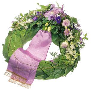 Bouquet de fleurs Wreath with ribbon