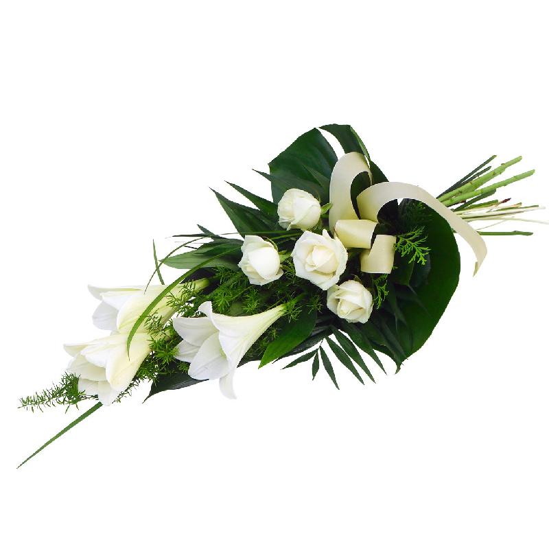 Bouquet de fleurs White-green funeral bouquet Bouquet de fleurs White-green funeral bouquet