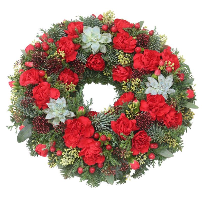 Bouquet de fleurs Christmas table wreath