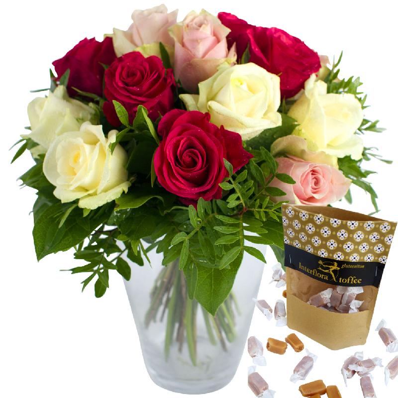 Bouquet de fleurs A Dream of Roses + Toffee