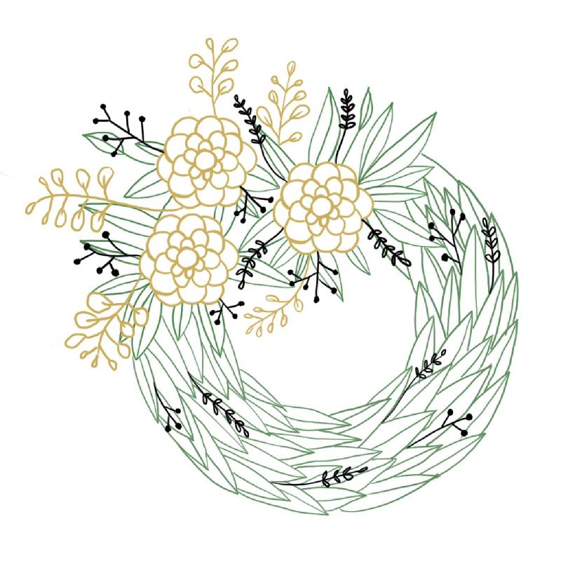 Bouquet de fleurs Wreath Bouquet de fleurs Wreath