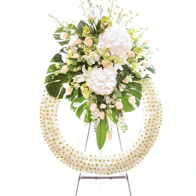 Bouquet de fleurs Funeral Wreath with Stand