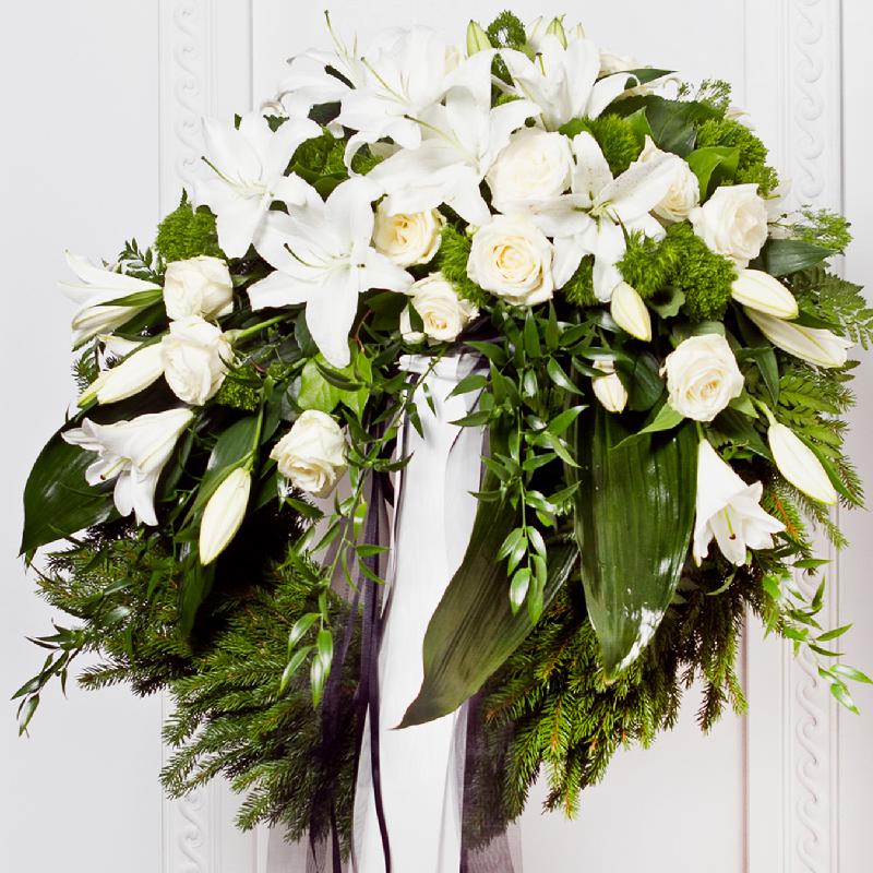 Bouquet de fleurs Wreath With Ribbon Bouquet de fleurs Wreath With Ribbon