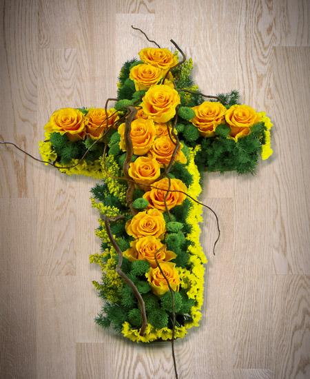 Bouquet de fleurs Croce funebre