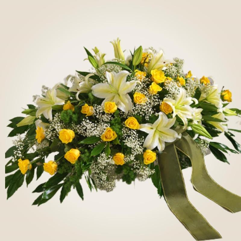 Bouquet de fleurs Cuscino giallo