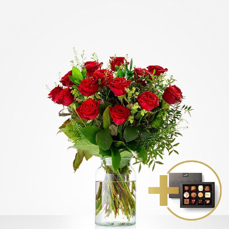 Bouquet de fleurs Combi Bouquet: You make me happy; incl. Flavours Chocolates Bouquet de fleurs Combi Bouquet: You make me happy; incl. Flavours Chocolates