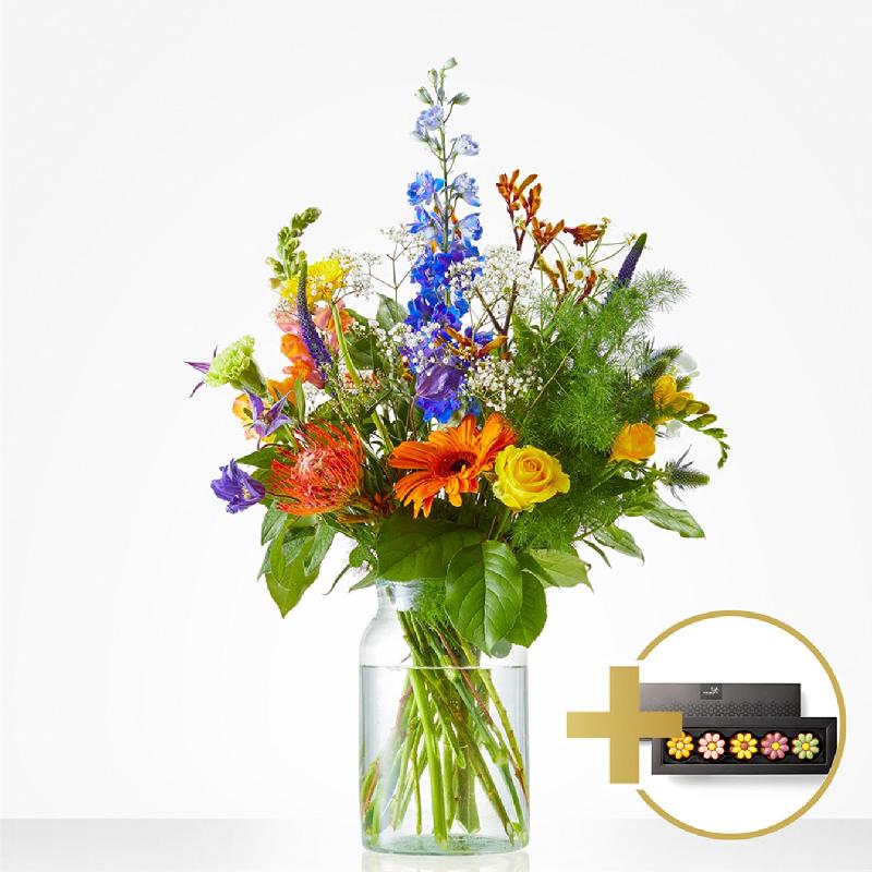 Bouquet de fleurs Combi Bouquet: A sweet thank you; incl. chocolate for € 7,-
