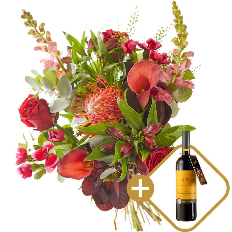 Bouquet de fleurs Bouquet: Festive with red wine