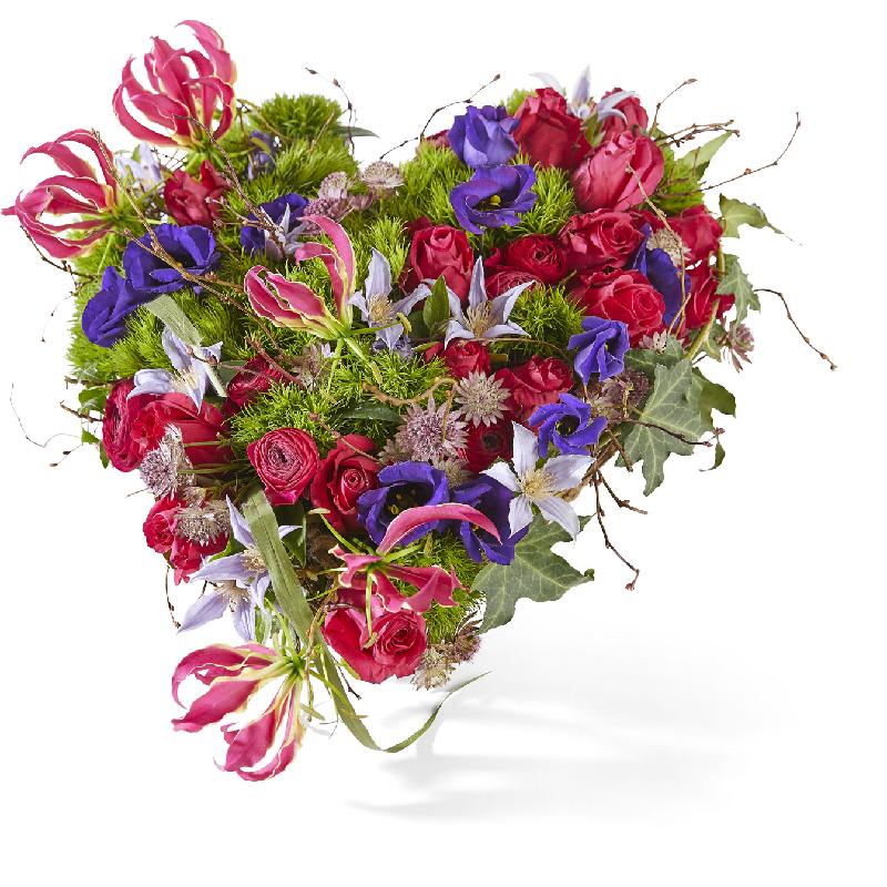 Bouquet de fleurs Funeral: Eternal nature; Funeral Bouquet Heart