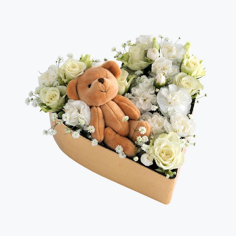 Bouquet de fleurs Heart Breaker With A Bear