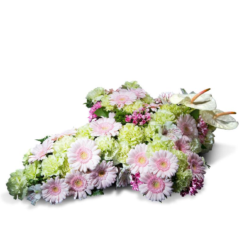 Bouquet de fleurs small cross in pastel shades