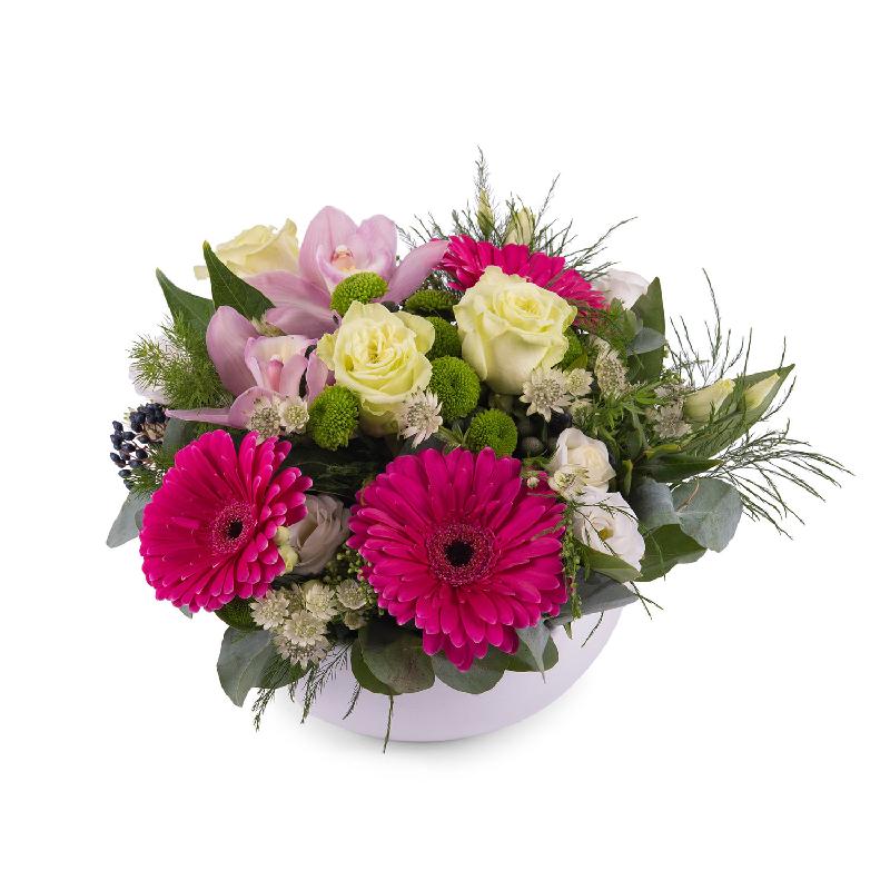 Bouquet de fleurs Centrepiece of Fuchsia Gerbera Daisies Bouquet de fleurs Centrepiece of Fuchsia Gerbera Daisies