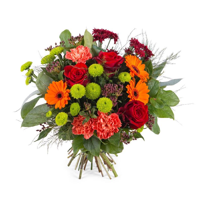 Bouquet de fleurs Bouquet in warm shades and greens Bouquet de fleurs Bouquet in warm shades and greens