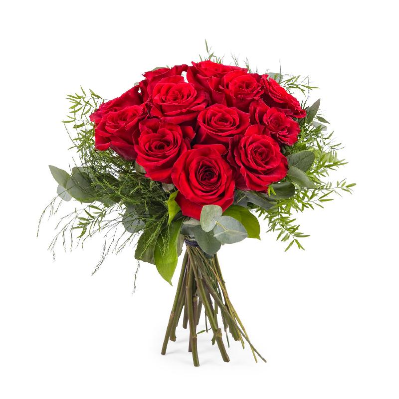 Bouquet de fleurs 12 Short-stemmed Red Roses Bouquet de fleurs 12 Short-stemmed Red Roses