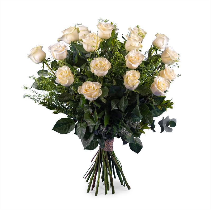 Bouquet de fleurs 18 Long-stemmed White Roses Bouquet de fleurs 18 Long-stemmed White Roses