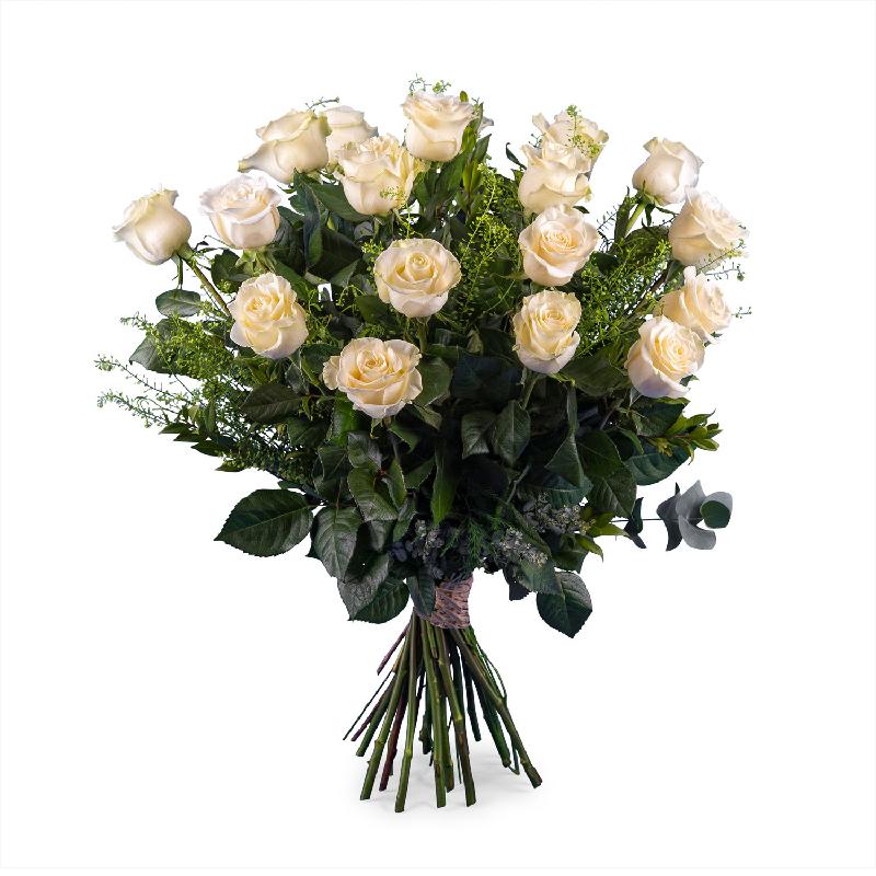 Bouquet de fleurs 18 Long-stemmed White Roses