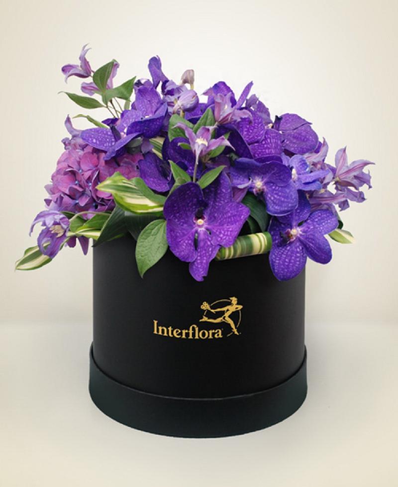 Bouquet de fleurs Purple Box