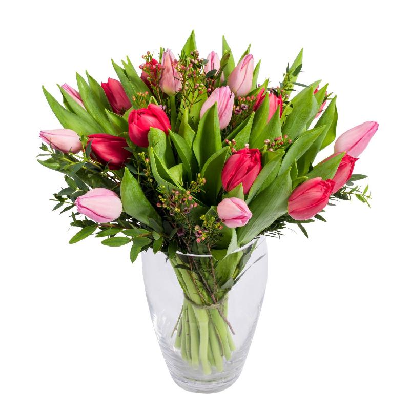 Bouquet de fleurs Red and Pink Tulips