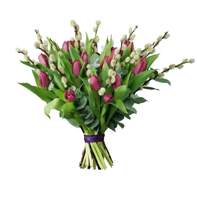 Bouquet de fleurs Tulips and willow