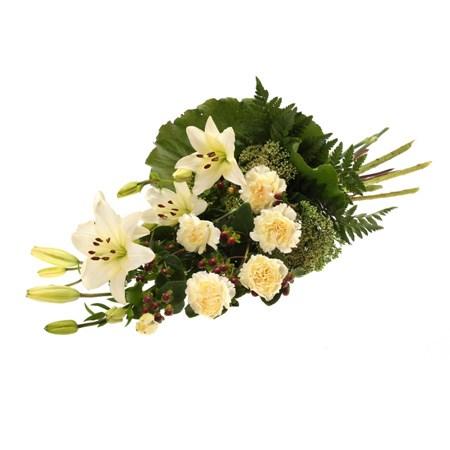 Bouquet de fleurs Funeral bouquet in white