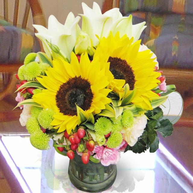 Bouquet de fleurs Arrangement in Vase Yellow