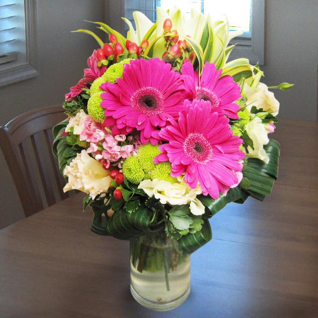 Bouquet de fleurs Arrangement in Vase Pinks