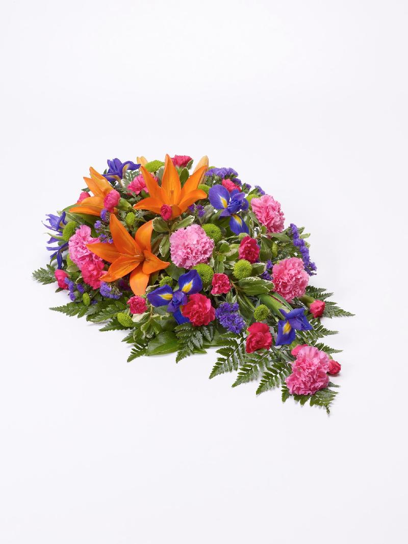 Bouquet de fleurs LILY AND IRIS TEARDROP SPRAY - VIBRANT