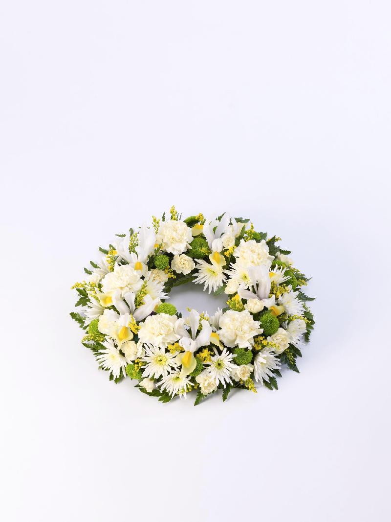 Bouquet de fleurs CLASSIC WREATH - YELLOW AND CREAM